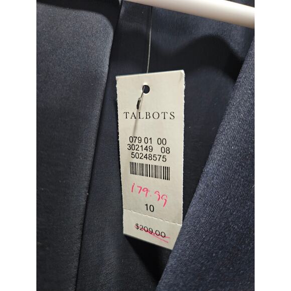NWT Talbots Wool Blend Navy Blue Blazer Jacket Women's Size 10 MSRP $209.00 - Picture 3 of 10